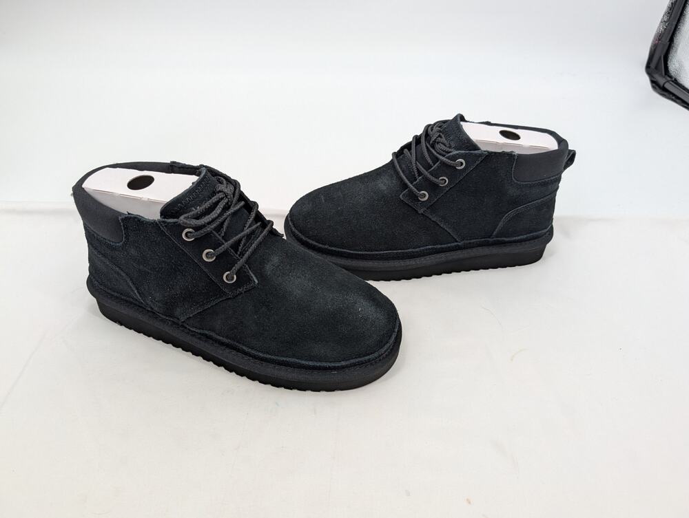 NWT Koolaburra By Ugg Advay Women's 6 Black Suede Chukka Ankle Boot Faux Fur